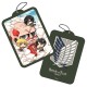Attack on Titan Kawaii Attack Acrylic Shaker Key Chain featuring chibi Eren, Mikasa, and Armin Attack on Titan: Kawaii Attack! Acrylic Shaker Key Chain