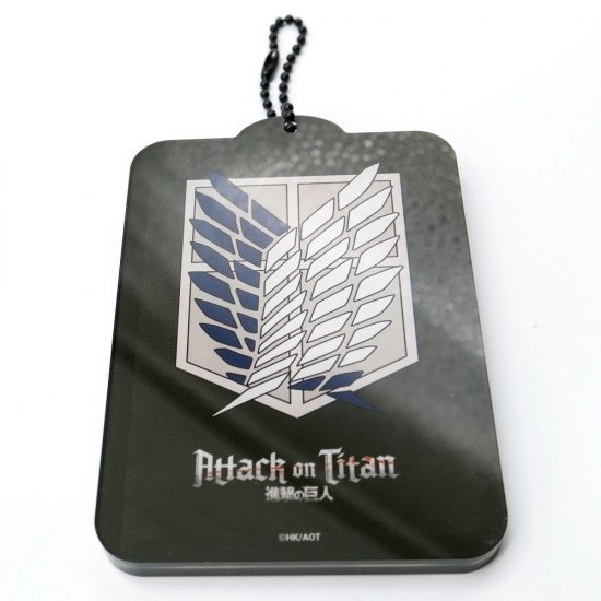Attack on Titan Kawaii Attack Acrylic Shaker Key Chain featuring chibi Eren, Mikasa, and Armin Attack on Titan: Kawaii Attack! Acrylic Shaker Key Chain