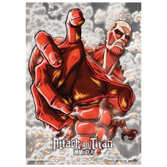 Attack On Titan Colossal Titan Fabric Poster 84cm x 118cm Attack On Titan Colossal Titan Fabric Poster 84cm x 118cm