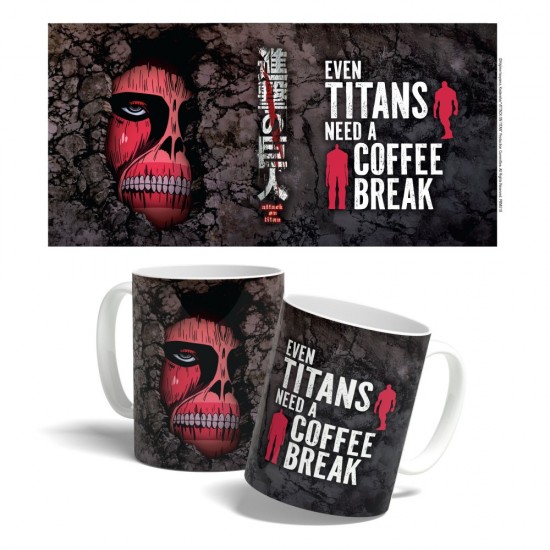 325ml ceramic mug featuring Wall Titan and humorous design 325ml ceramic mug featuring Wall Titan and humorous design