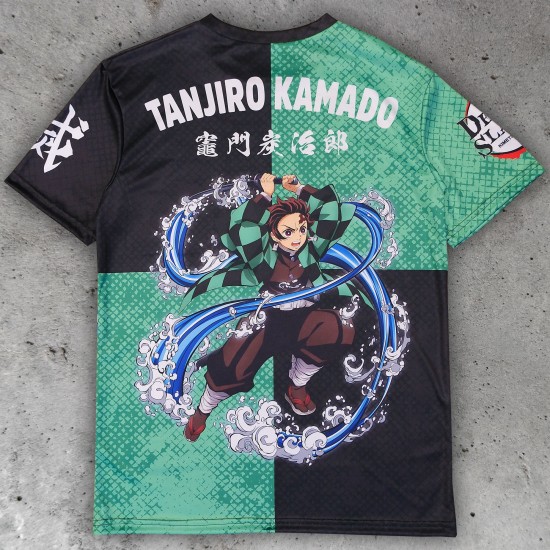 Demon Slayer All Over Printed T-shirt: Tanjiro Kamado (Unisex) Demon Slayer All Over Printed T-shirt: Tanjiro Kamado (Unisex)