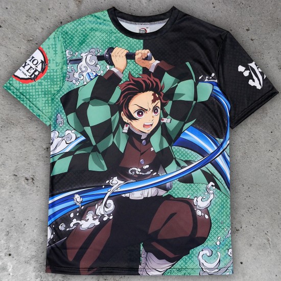 Demon Slayer All Over Printed T-shirt: Tanjiro Kamado (Unisex) Demon Slayer All Over Printed T-shirt: Tanjiro Kamado (Unisex)